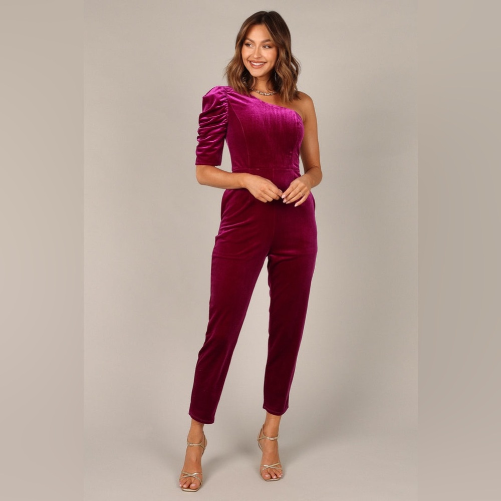 Like New!! Petal&Pup Raspberry One Shoulder Jumpsuit